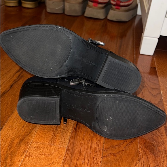 Indigo Rd. Black Western Buckle Strap Pointed Toe Moto Booties Women’s Size 6.5 - Picture 4 of 7